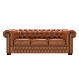 Classic 3 Sits Chesterfield Soffa Old English Saddle