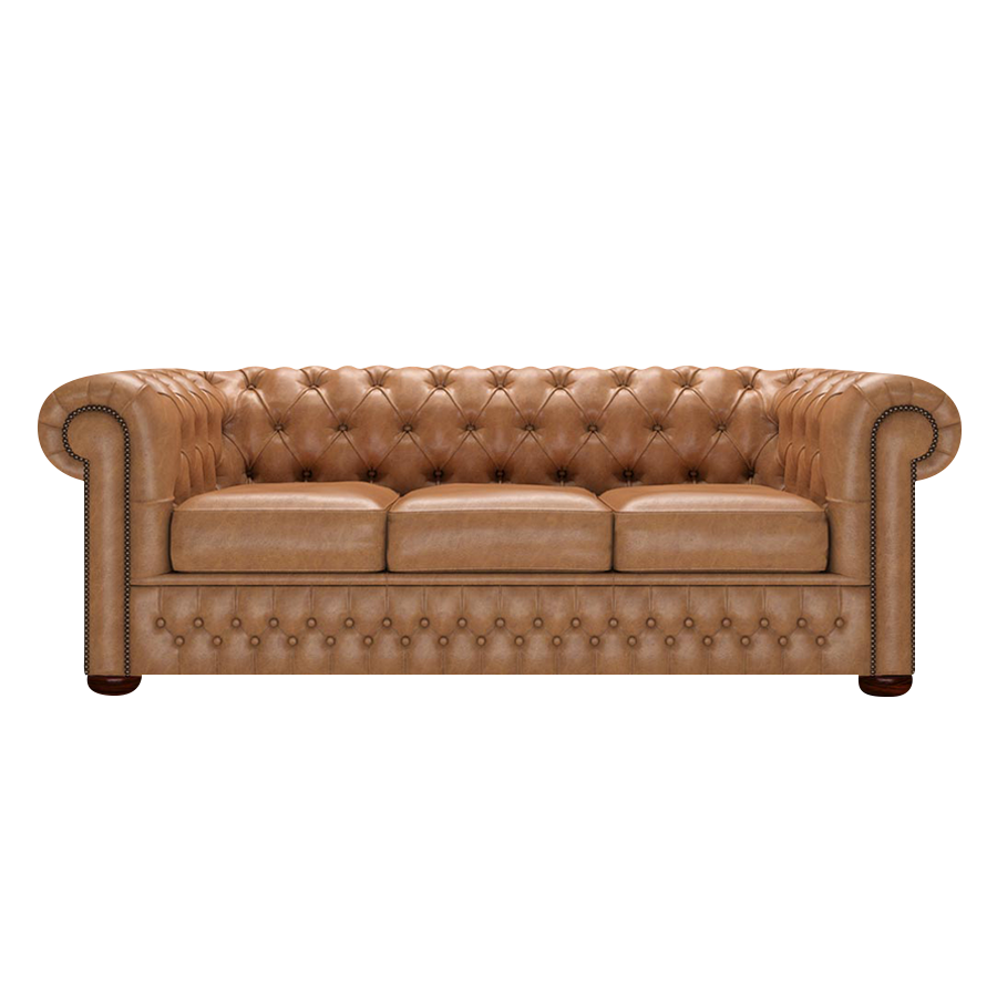 Classic 3 Sits Chesterfield Soffa Old English Tan