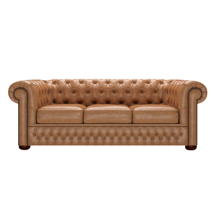 Classic 3 Sits Chesterfield Soffa Old English Tan