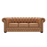 Classic 3 Sits Chesterfield Soffa Old English Tan