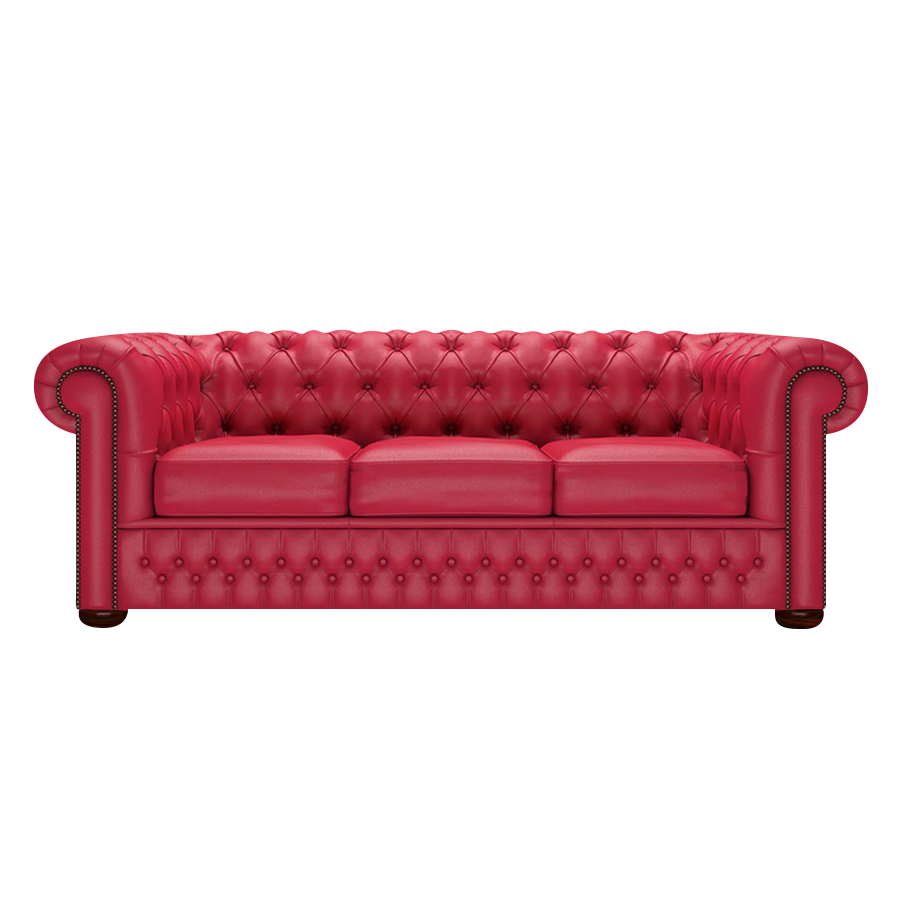 Classic 3 Sits Chesterfield Soffa Shelly Flame Red