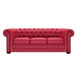 Classic 3 Sits Chesterfield Soffa Shelly Flame Red