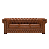 Classic 3 Sits Chesterfield Soffa Tudor Chestnut