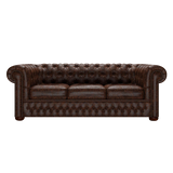 Classic 3 Sits Chesterfield Soffa Tudor Mahogany