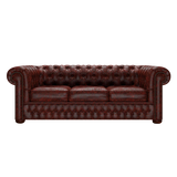 Classic 3 Sits Chesterfield Soffa Tudor Oxblood