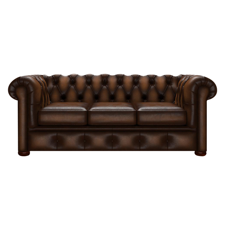 Conway 3 Sits Chesterfield Soffa Antique Autumn Tan