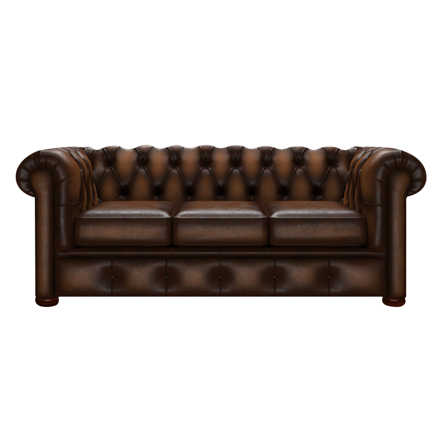 Conway 3 Sits Chesterfield Soffa Antique Autumn Tan