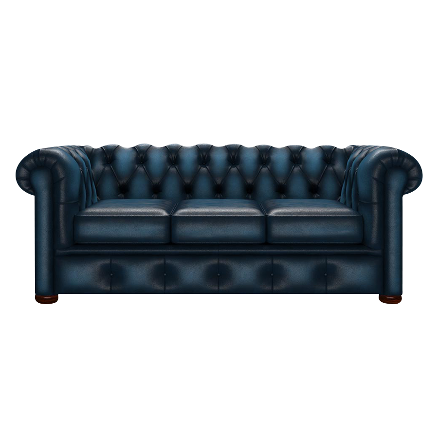 Conway 3 Sits Chesterfield Soffa Antique Blue