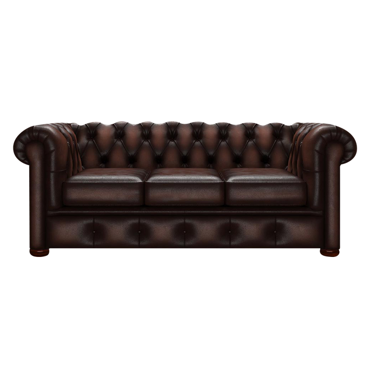 Conway 3 Sits Chesterfield Soffa Antique Brown