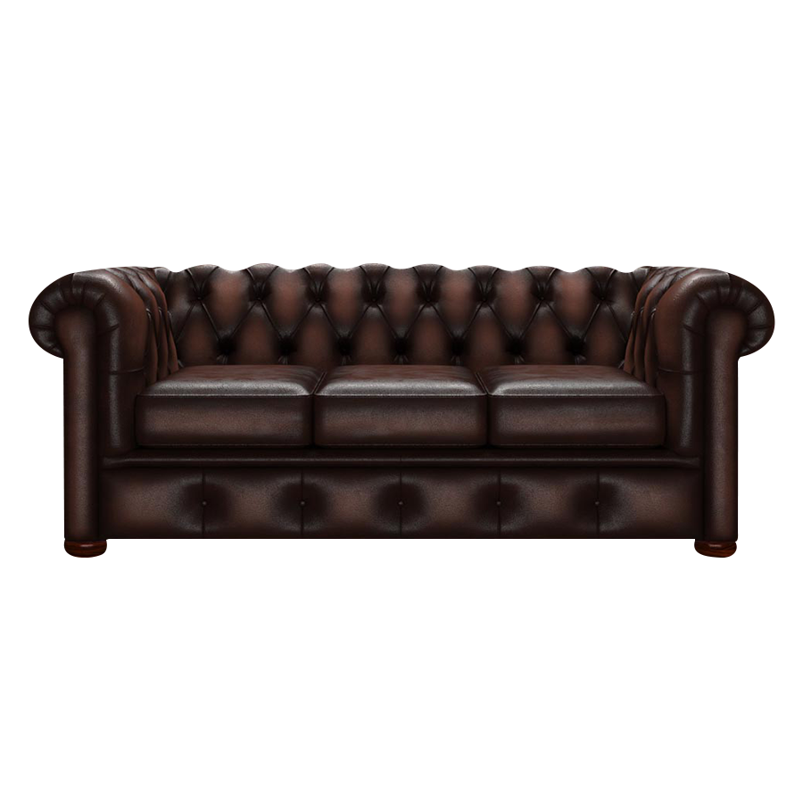 Conway 3 Sits Chesterfield Soffa Antique Brown