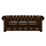 Conway 3 Sits Chesterfield Soffa Antique Gold