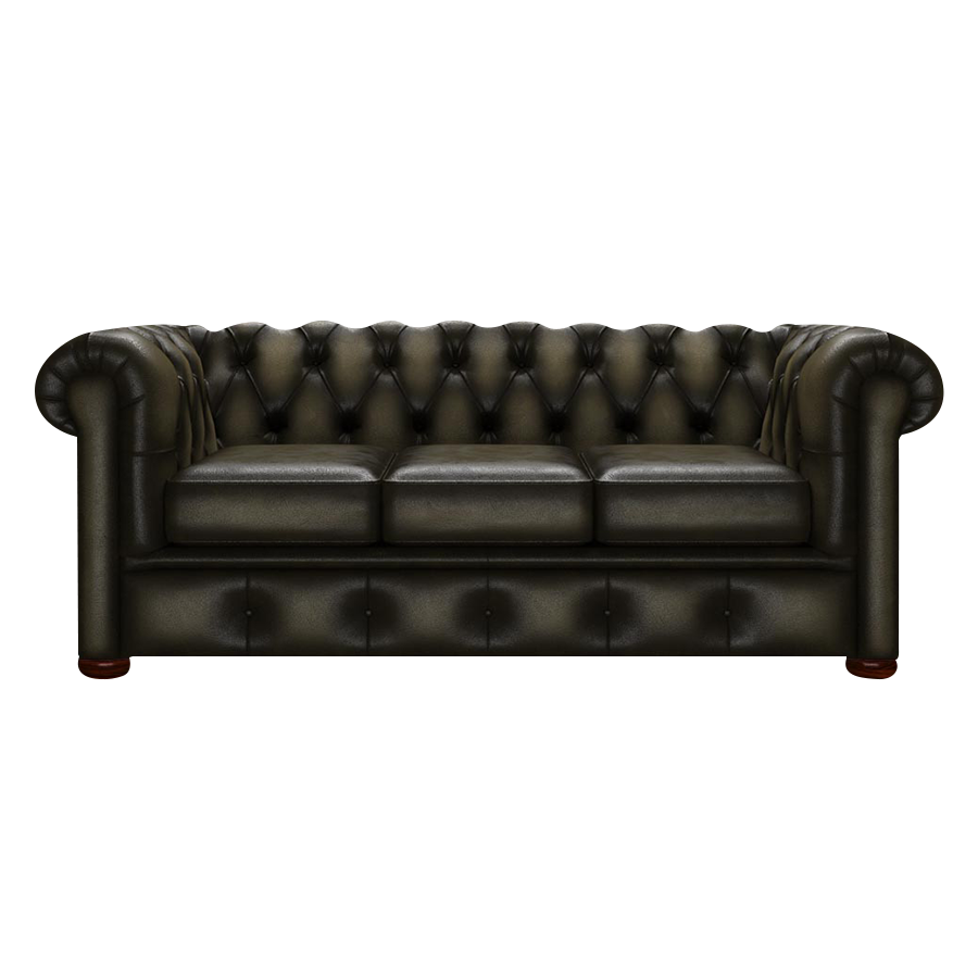 Conway 3 Sits Chesterfield Soffa Antique Olive