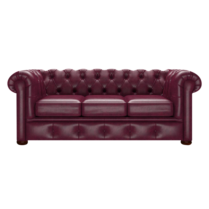Conway 3 Sits Chesterfield Soffa Old English Burgundy