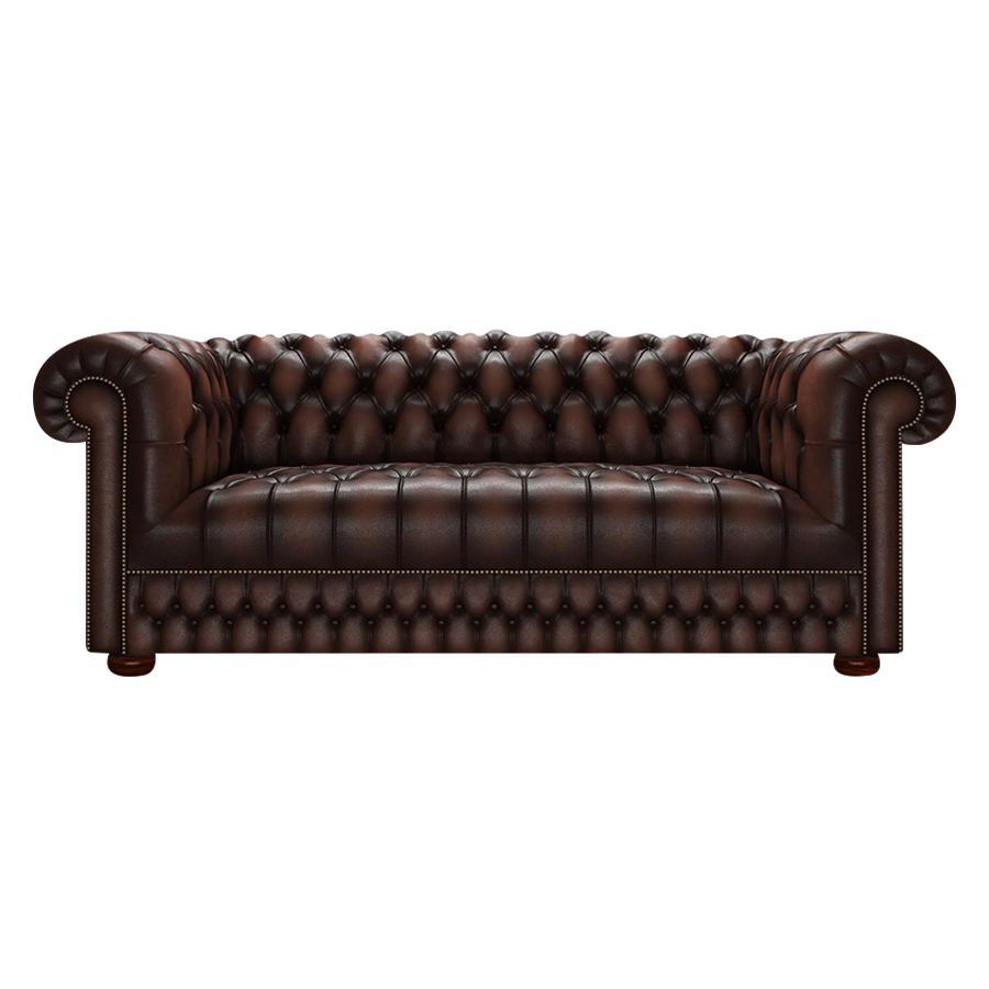Cromwell 3 Sits Chesterfield Soffa Antique Brown