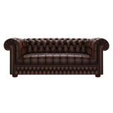 Cromwell 3 Sits Chesterfield Soffa Antique Brown