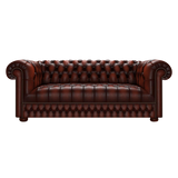 Cromwell 3 Sits Chesterfield Soffa Antique Chestnut