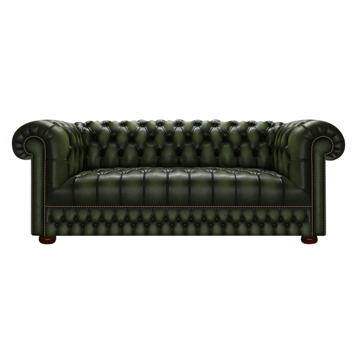 Cromwell 3 Sits Chesterfield Soffa Antique Green