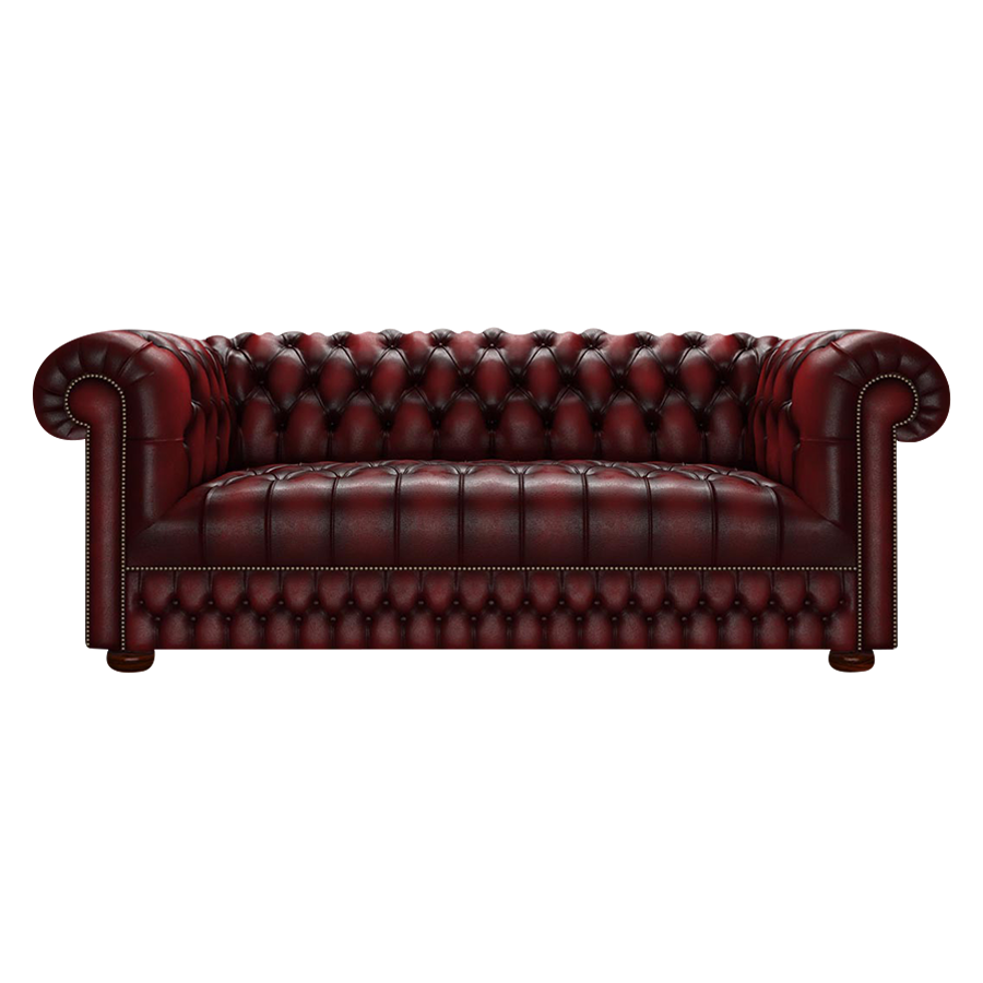 Cromwell 3 Sits Chesterfield Soffa Antique Red
