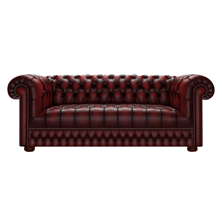 Cromwell 3 Sits Chesterfield Soffa Antique Red