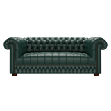Cromwell 3 Sits Chesterfield Soffa Birch Forest Green