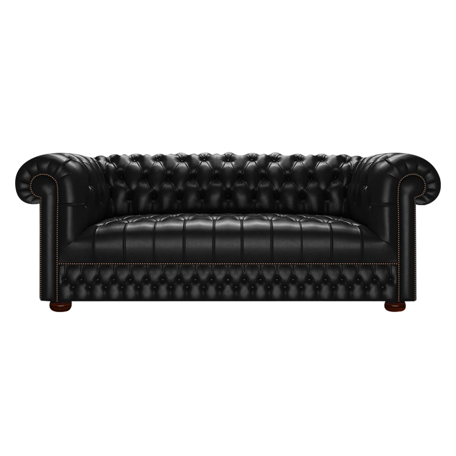 Cromwell 3 Sits Chesterfield Soffa Old English Black