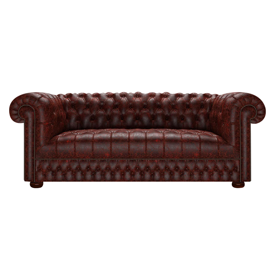 Cromwell 3 Sits Chesterfield Soffa Tudor Oxblood
