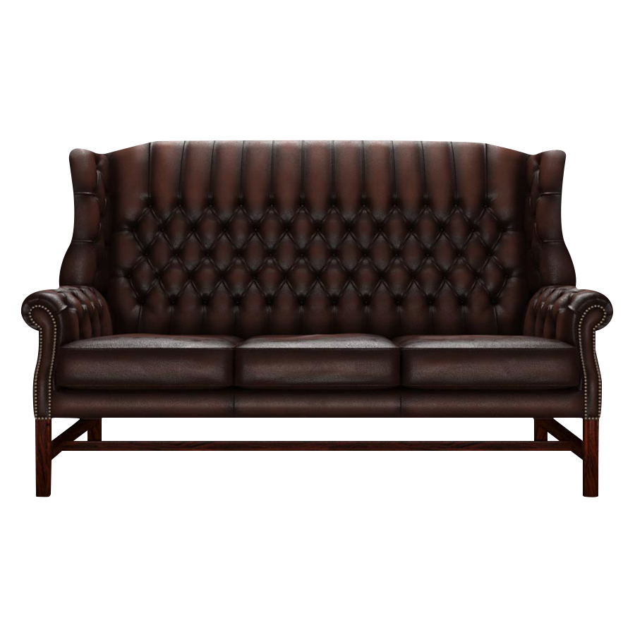 Darwin 3 Sits Chesterfield Soffa Antique Brown