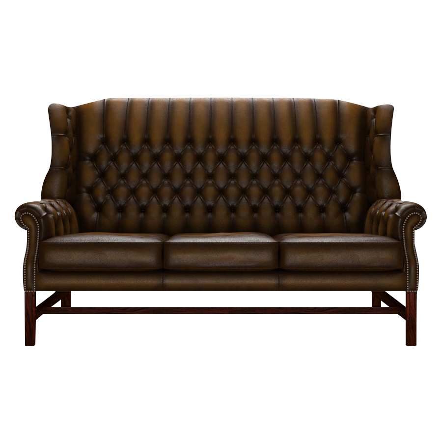 Darwin 3 Sits Chesterfield Soffa Antique Gold