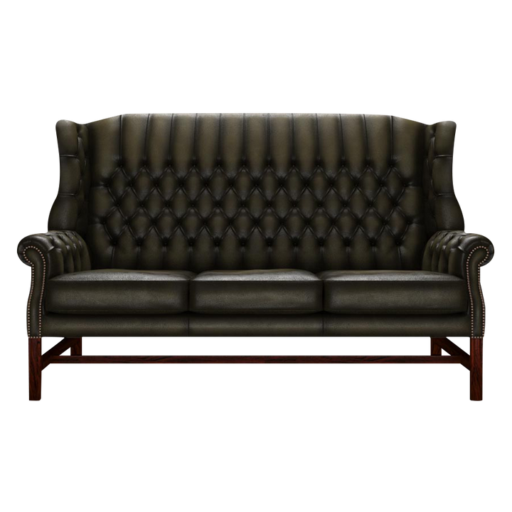 Darwin 3 Sits Chesterfield Soffa Antique Olive