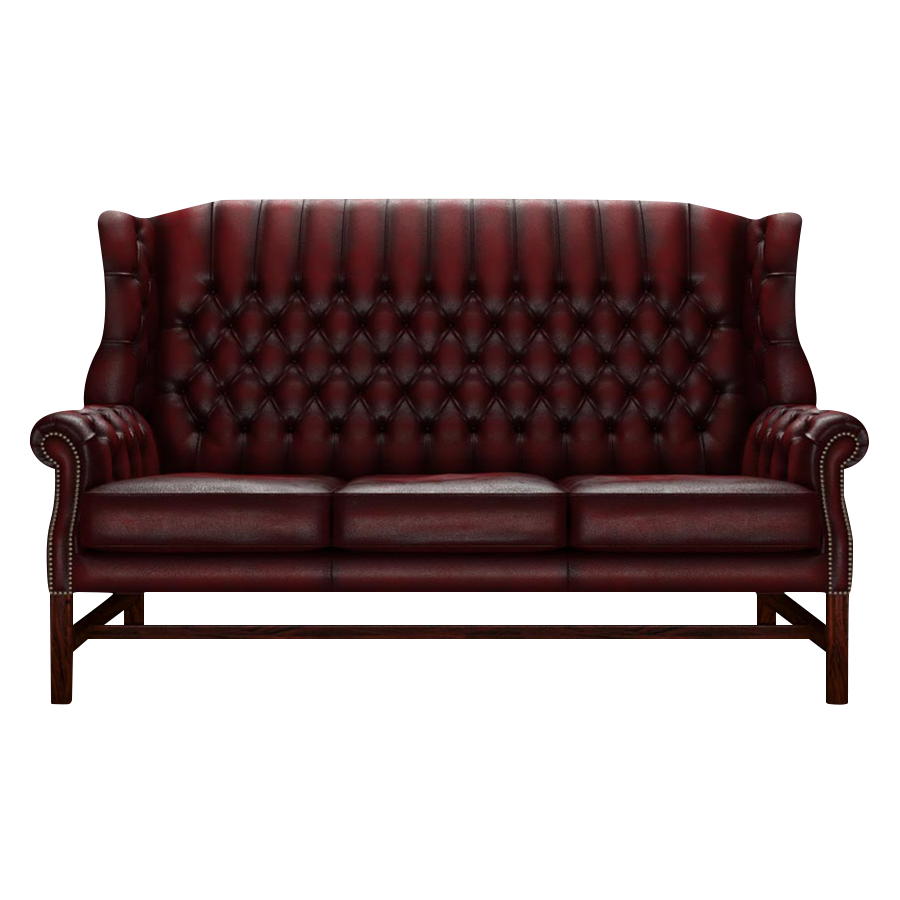 Ladda upp bild till gallerivisning, Darwin 3 Sits Chesterfield Soffa Antique Red

