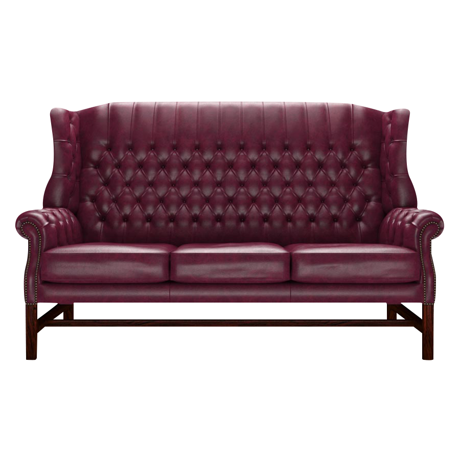 Darwin 3 Sits Chesterfield Soffa Old English Burgundy
