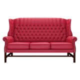 Darwin 3 Sits Chesterfield Soffa Shelly Flame Red