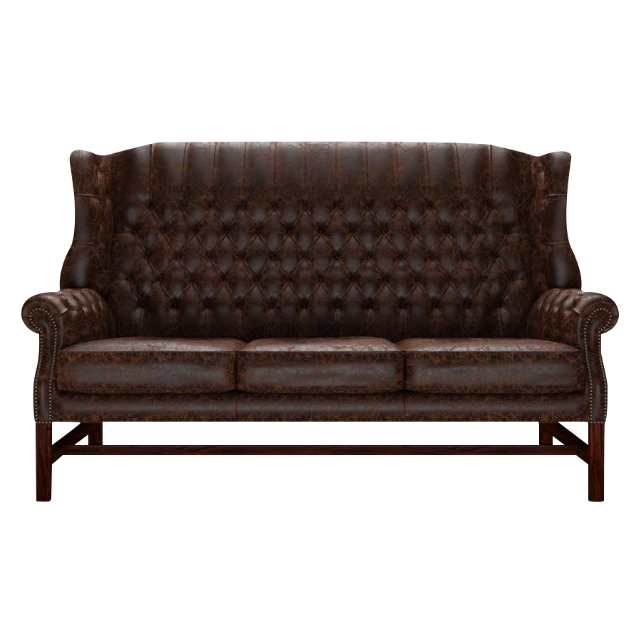 Darwin 3 Sits Chesterfield Soffa Tudor Mahogany