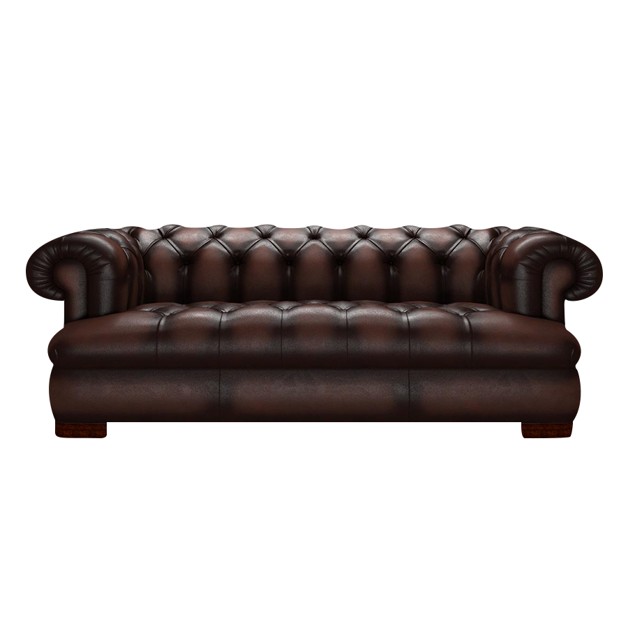 Drake 3 Sits Chesterfield Soffa Antique Brown