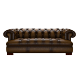 Drake 3 Sits Chesterfield Soffa Antique Gold