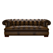 Drake 3 Sits Chesterfield Soffa Antique Gold