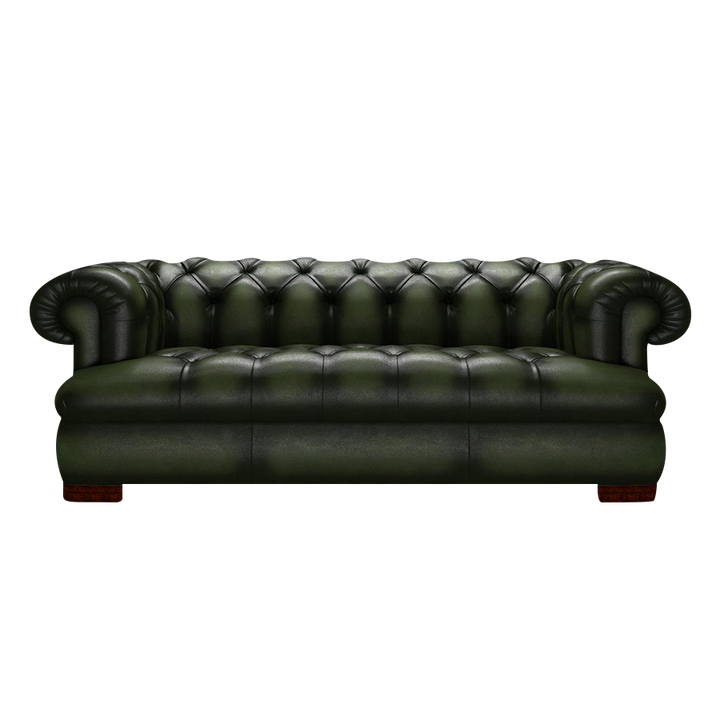 Drake 3 Sits Chesterfield Soffa Antique Green