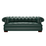 Drake 3 Sits Chesterfield Soffa Birch Forest Green