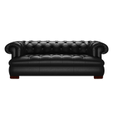 Drake 3 Sits Chesterfield Soffa Old English Black