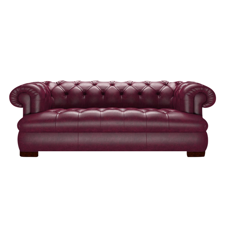 Drake 3 Sits Chesterfield Soffa Old English Burgundy