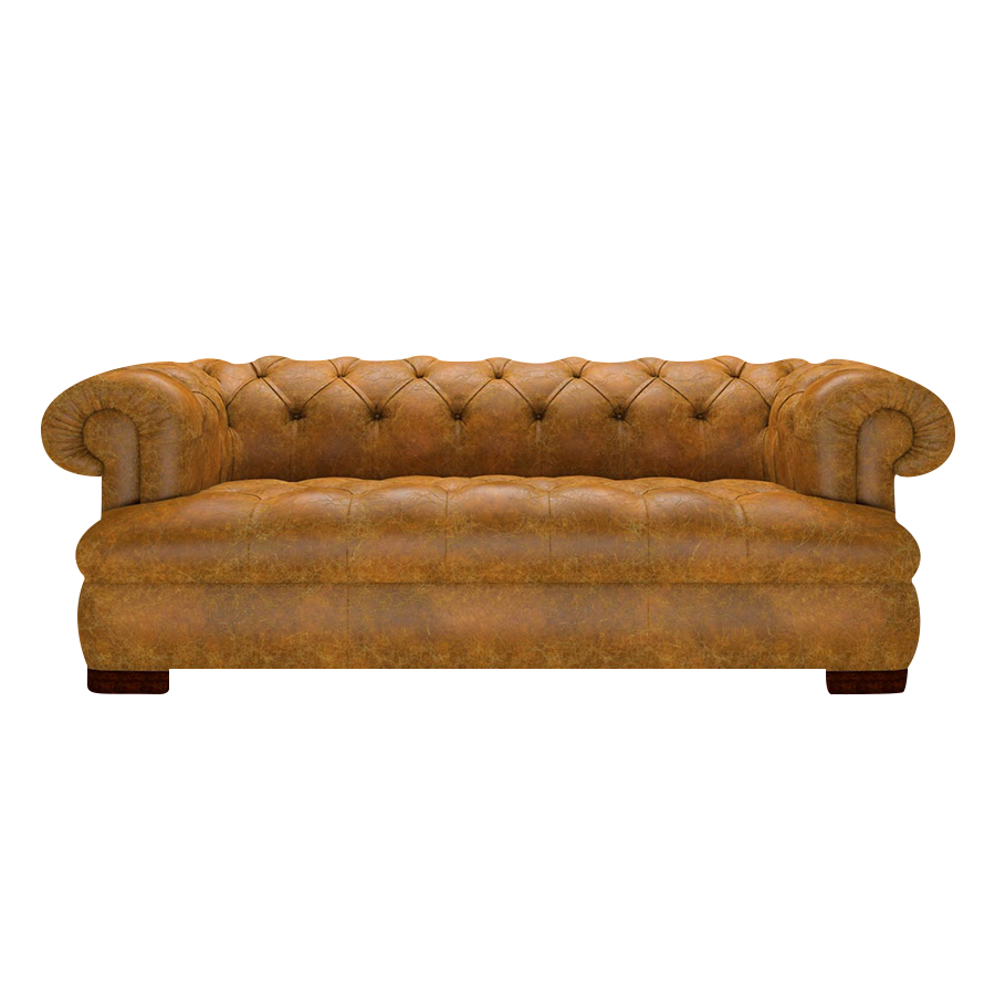 Drake 3 Sits Chesterfield Soffa Tudor Mustard