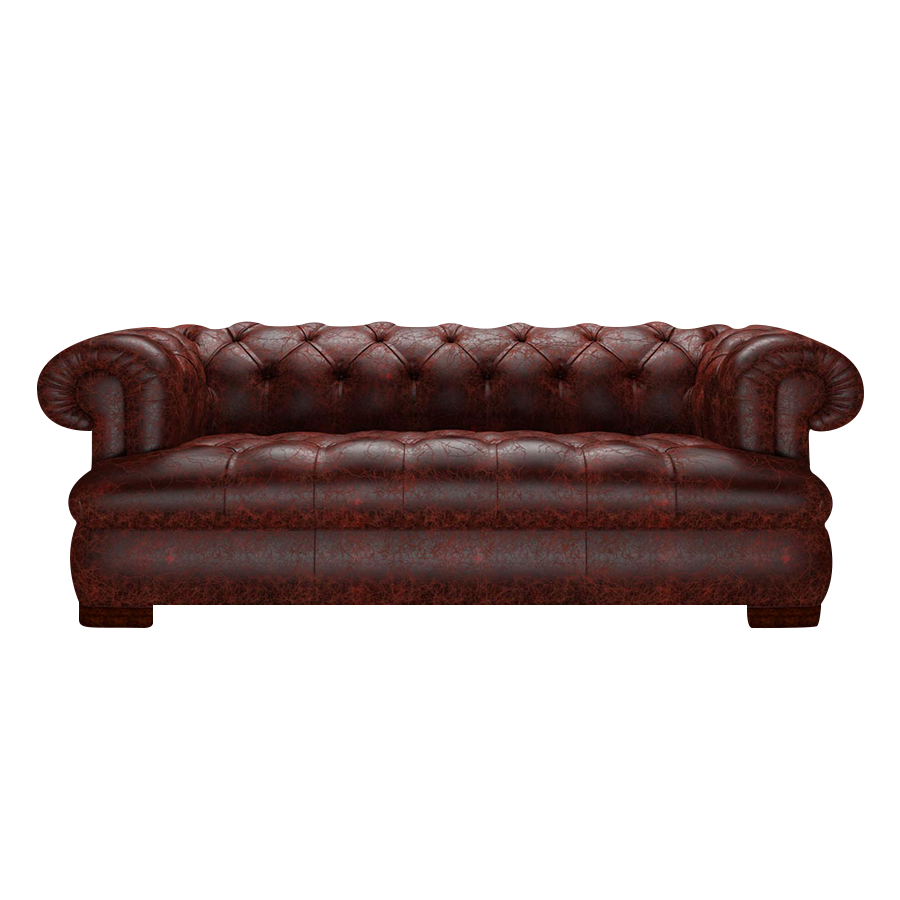 Drake 3 Sits Chesterfield Soffa Tudor Oxblood
