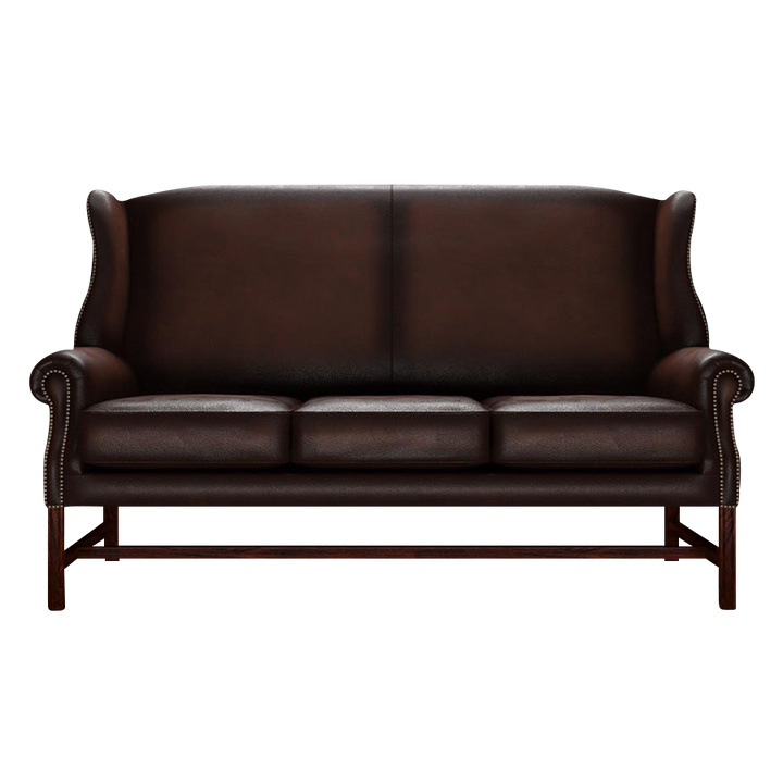 Drummond 3 Sits Chesterfield Soffa Antique Brown