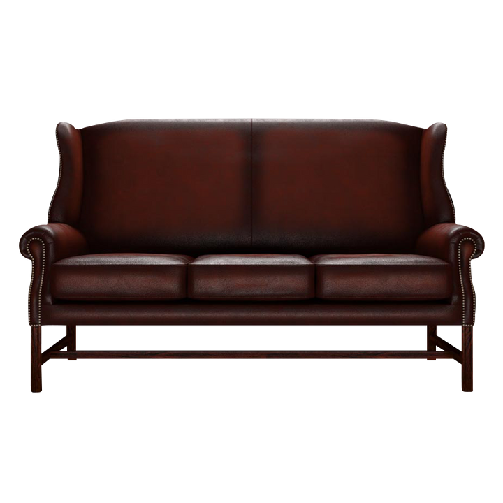 Drummond 3 Sits Chesterfield Soffa Antique Chestnut