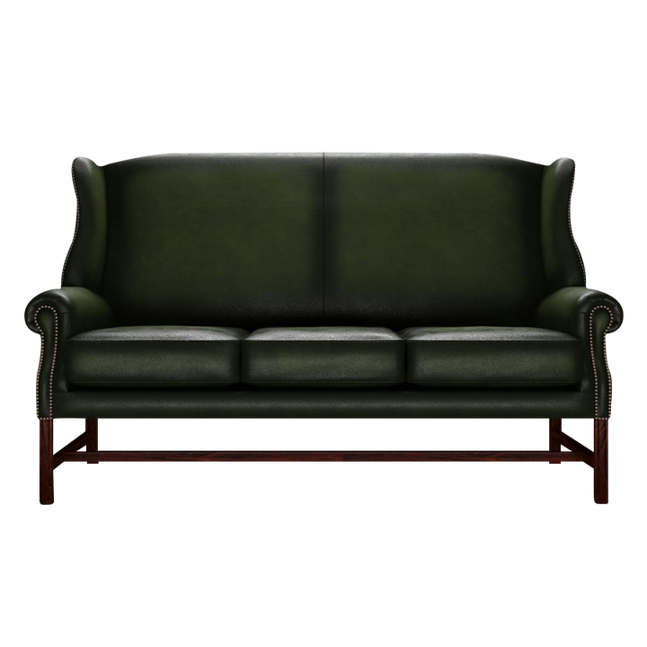 Drummond 3 Sits Chesterfield Soffa Antique Green