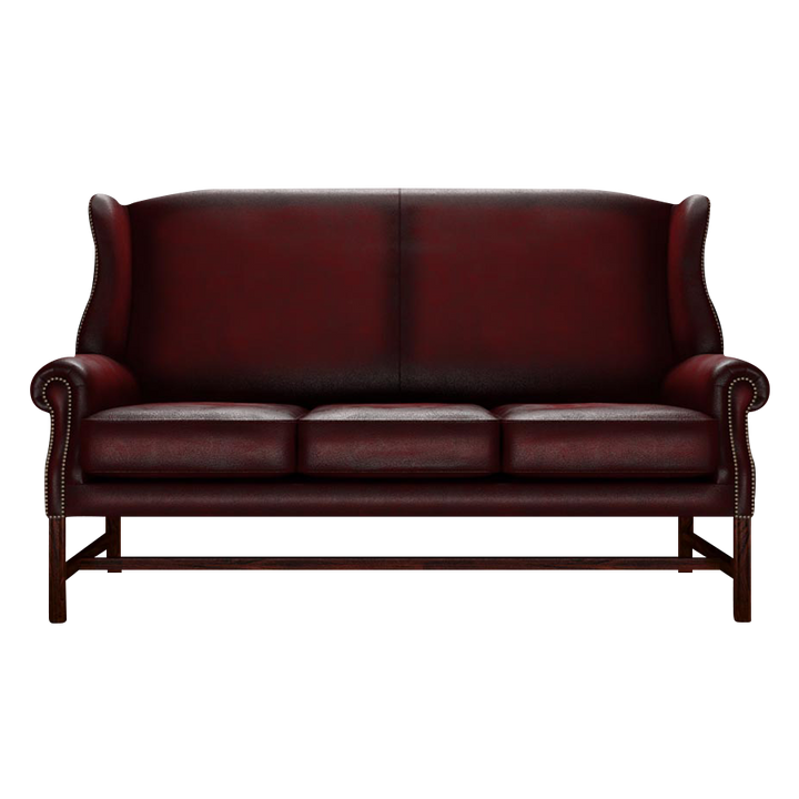 Drummond 3 Sits Chesterfield Soffa Antique Red