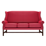 Drummond 3 Sits Chesterfield Soffa Shelly Flame Red
