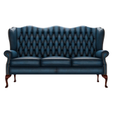 Gladstone 3 Sits Chesterfield Soffa Antique Blue