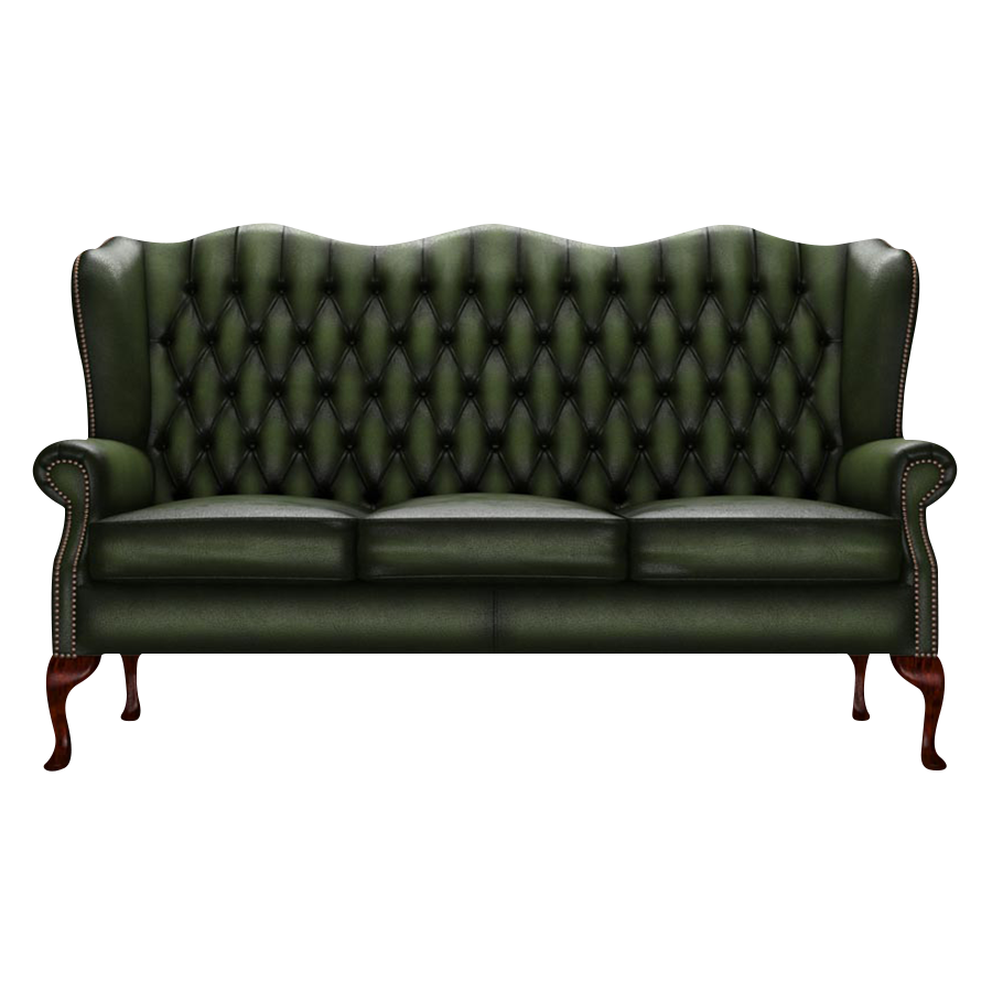 Ladda upp bild till gallerivisning, Gladstone 3 Sits Chesterfield Soffa Antique Green
