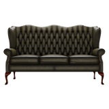 Gladstone 3 Sits Chesterfield Soffa Antique Olive